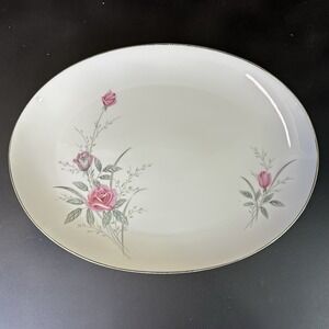 Fine China of Japan 'Golden Rose' 14" x 10 3/4" Oval Serving Platter,‎ Vintage